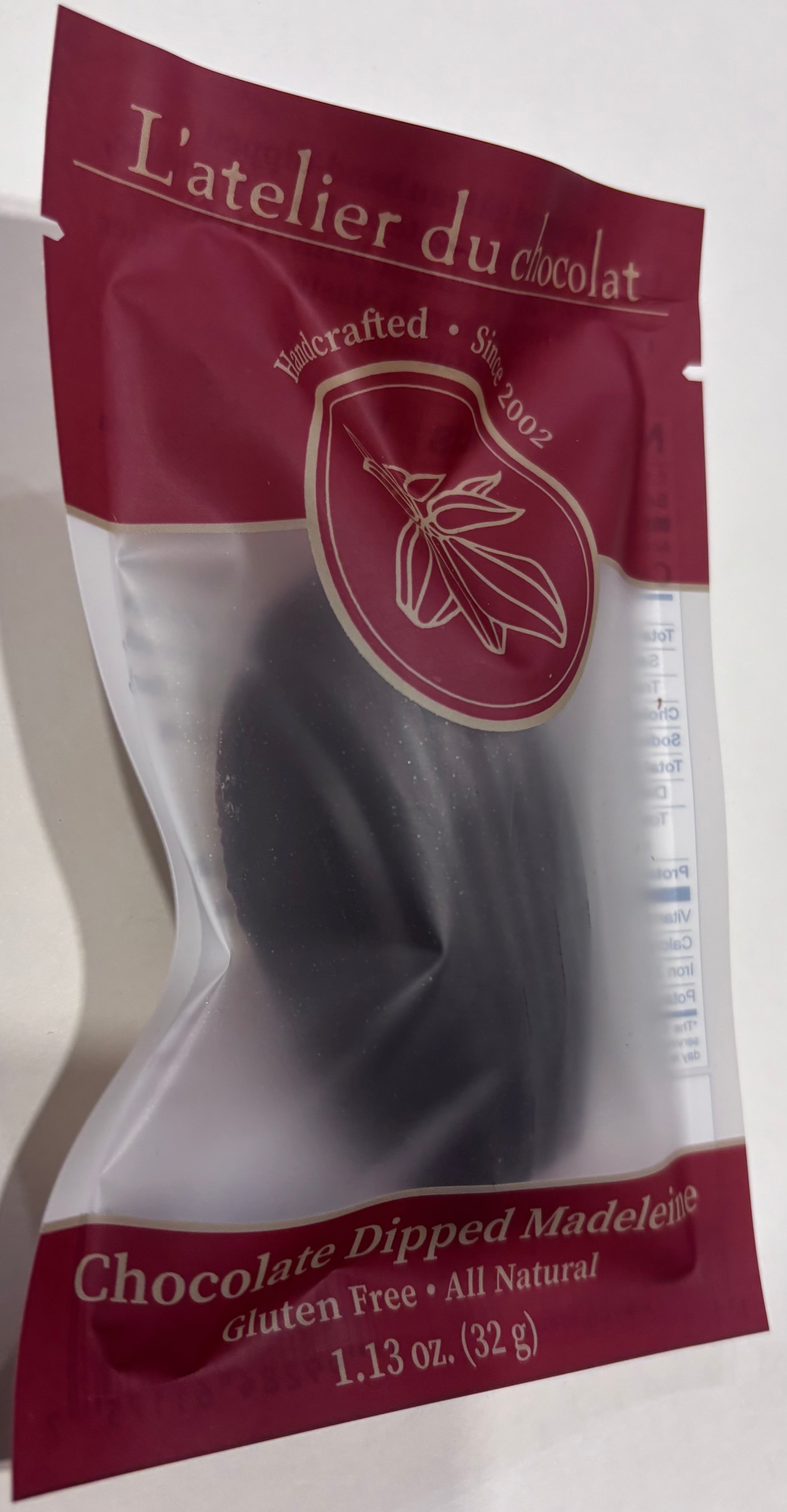 Chocolate Dipped Madeleines Gluten Free - Set of 3